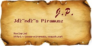 Jónás Piramusz névjegykártya